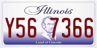 IL license plate Y567366