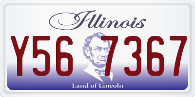 IL license plate Y567367
