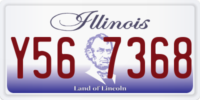 IL license plate Y567368