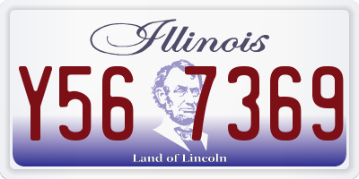 IL license plate Y567369