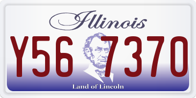 IL license plate Y567370
