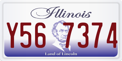 IL license plate Y567374