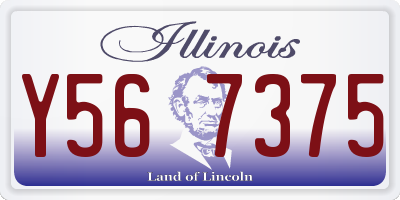 IL license plate Y567375