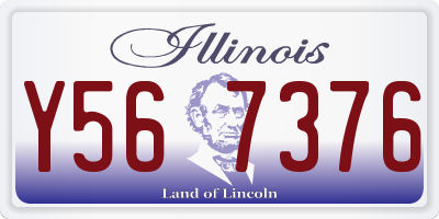 IL license plate Y567376