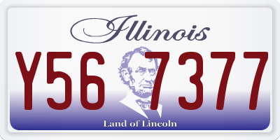 IL license plate Y567377