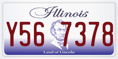 IL license plate Y567378