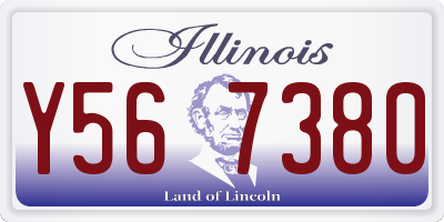 IL license plate Y567380