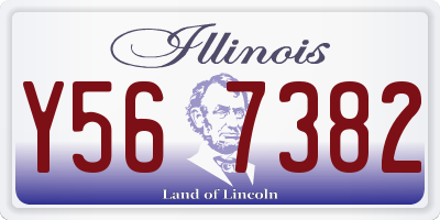 IL license plate Y567382