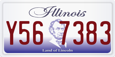 IL license plate Y567383