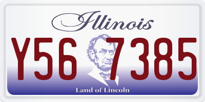 IL license plate Y567385