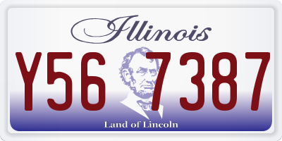 IL license plate Y567387