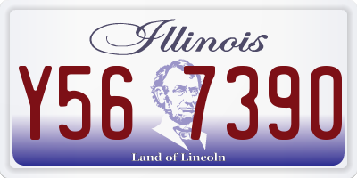 IL license plate Y567390