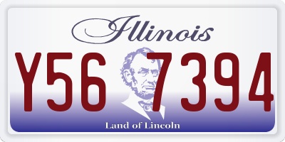 IL license plate Y567394