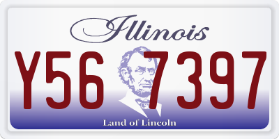 IL license plate Y567397