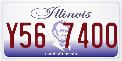 IL license plate Y567400