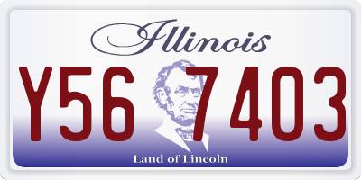 IL license plate Y567403