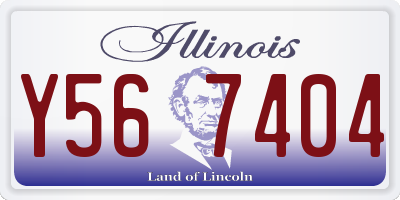 IL license plate Y567404