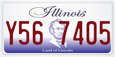 IL license plate Y567405