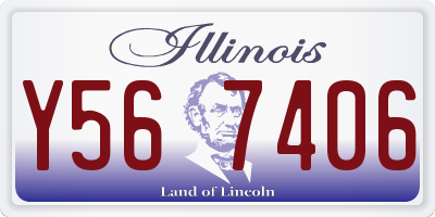 IL license plate Y567406