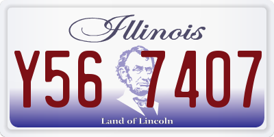 IL license plate Y567407