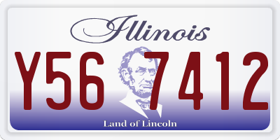 IL license plate Y567412