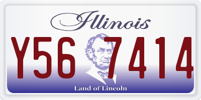 IL license plate Y567414