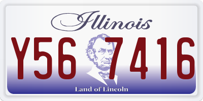 IL license plate Y567416