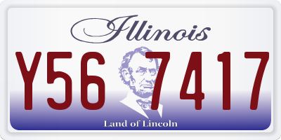 IL license plate Y567417