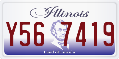 IL license plate Y567419