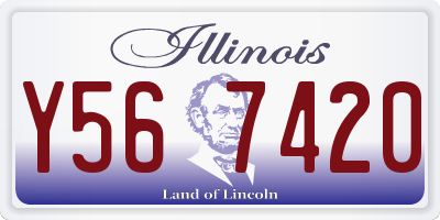 IL license plate Y567420