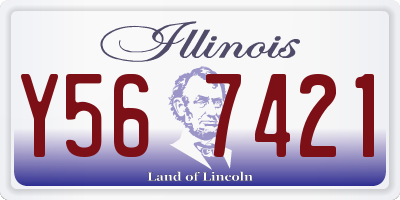 IL license plate Y567421