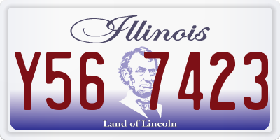 IL license plate Y567423