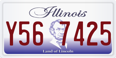 IL license plate Y567425