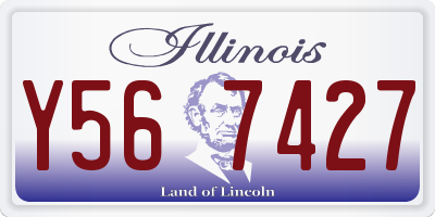 IL license plate Y567427