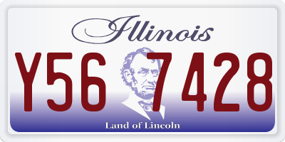 IL license plate Y567428