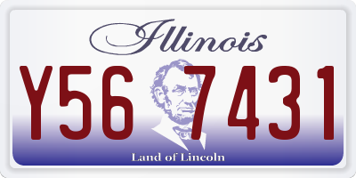 IL license plate Y567431