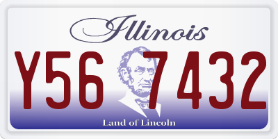 IL license plate Y567432