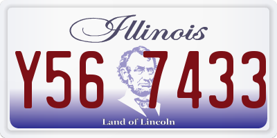 IL license plate Y567433
