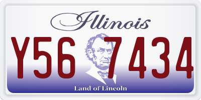 IL license plate Y567434
