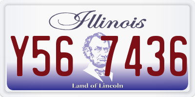 IL license plate Y567436
