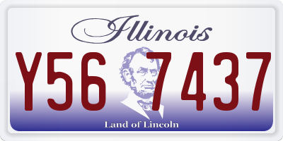 IL license plate Y567437