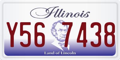 IL license plate Y567438