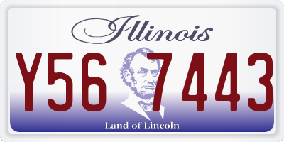 IL license plate Y567443
