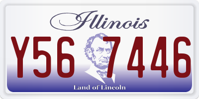 IL license plate Y567446
