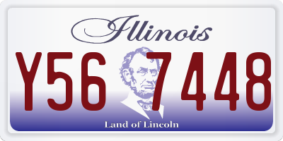 IL license plate Y567448