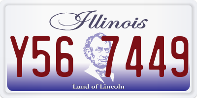IL license plate Y567449