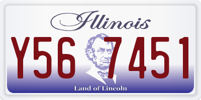 IL license plate Y567451
