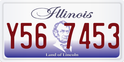 IL license plate Y567453