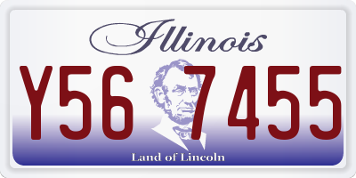 IL license plate Y567455