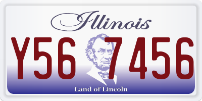 IL license plate Y567456